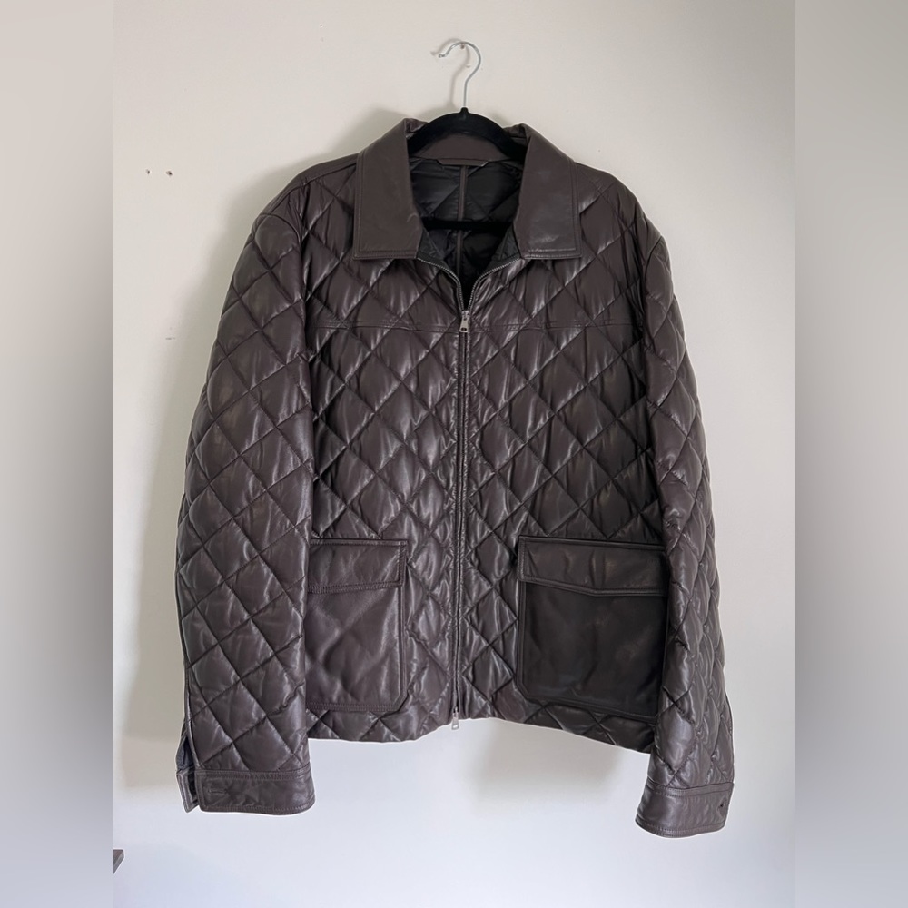 Authentic Gucci leather quilted jacket XXL